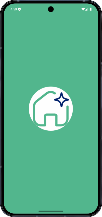 splash Aplicación Móvil para servicios de limpieza