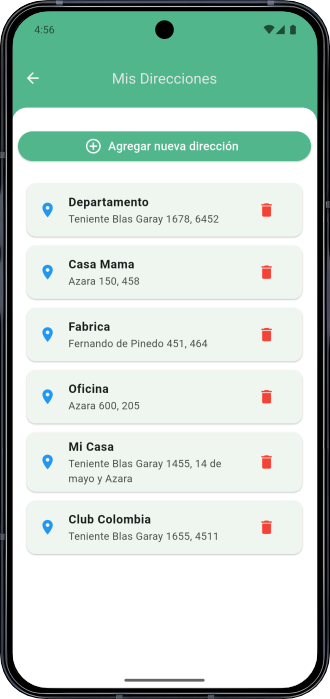 Lugares - Aplicación Móvil para servicios de limpieza