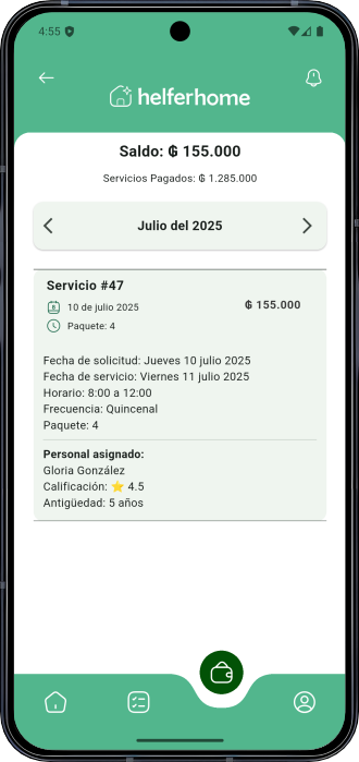 Aplicación Móvil para servicios de limpieza Asunción