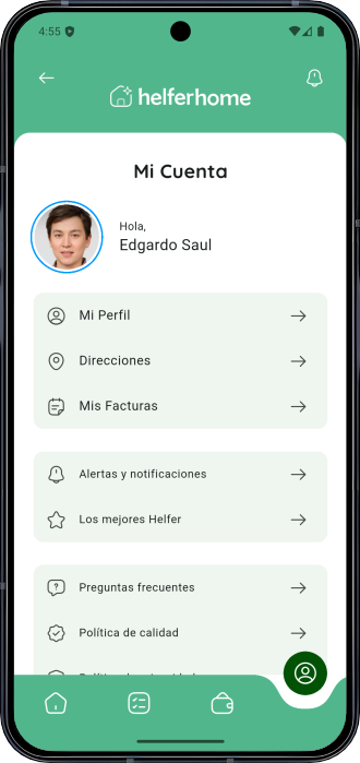 Aplicación Móvil para servicios de limpieza Perfil